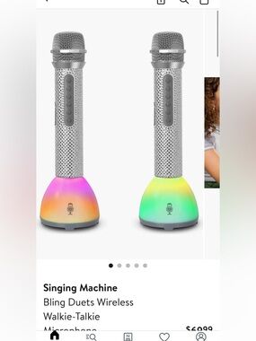 NWB Singing Machine bling mic duets